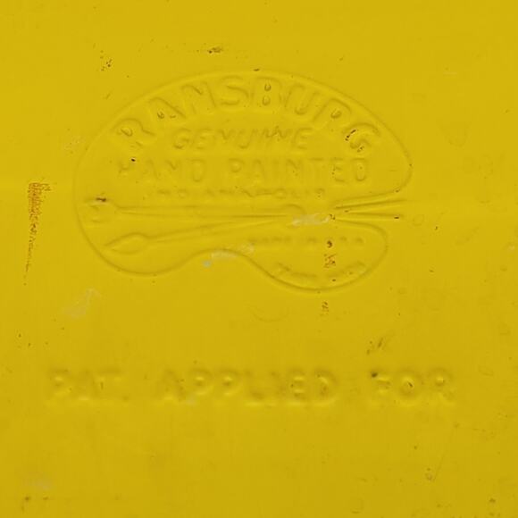 VTG Ransburg Hand Painted Metal Paper Towel Holder Yellow Floral Wall Mount - Picture 13 of 16